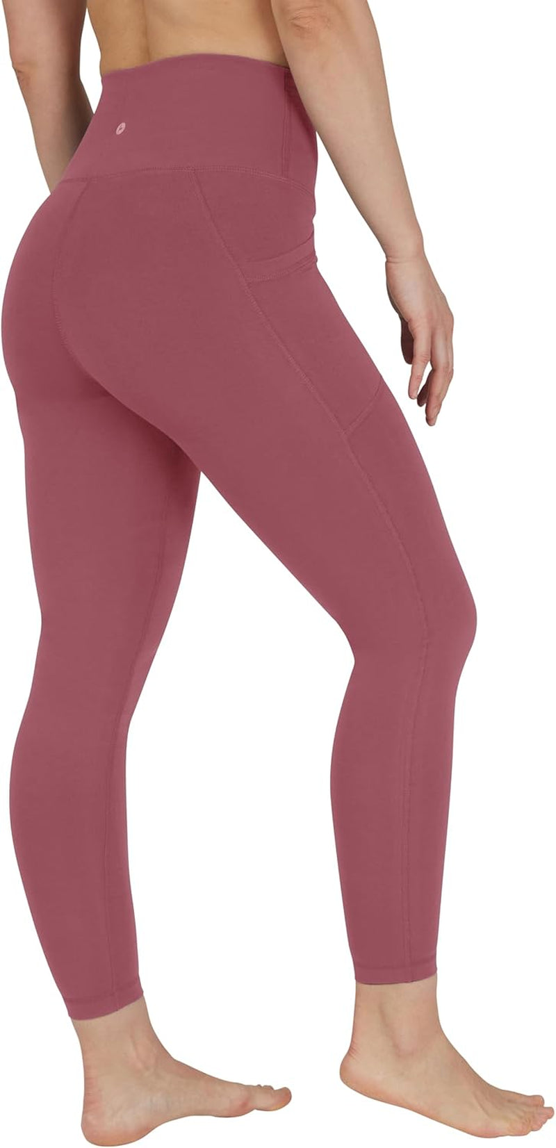 Cotton High Waist Ankle Length Compression Leggings with Elastic Free Waistband